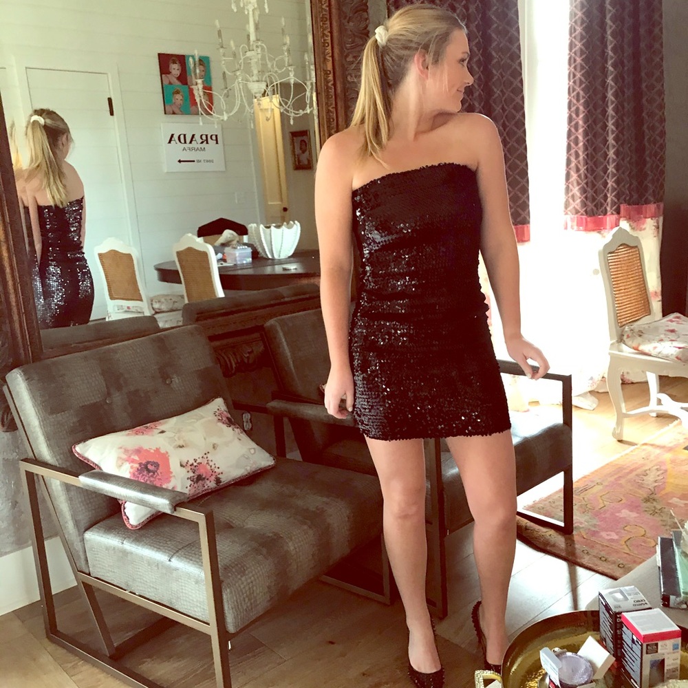 Black Sequin Dress